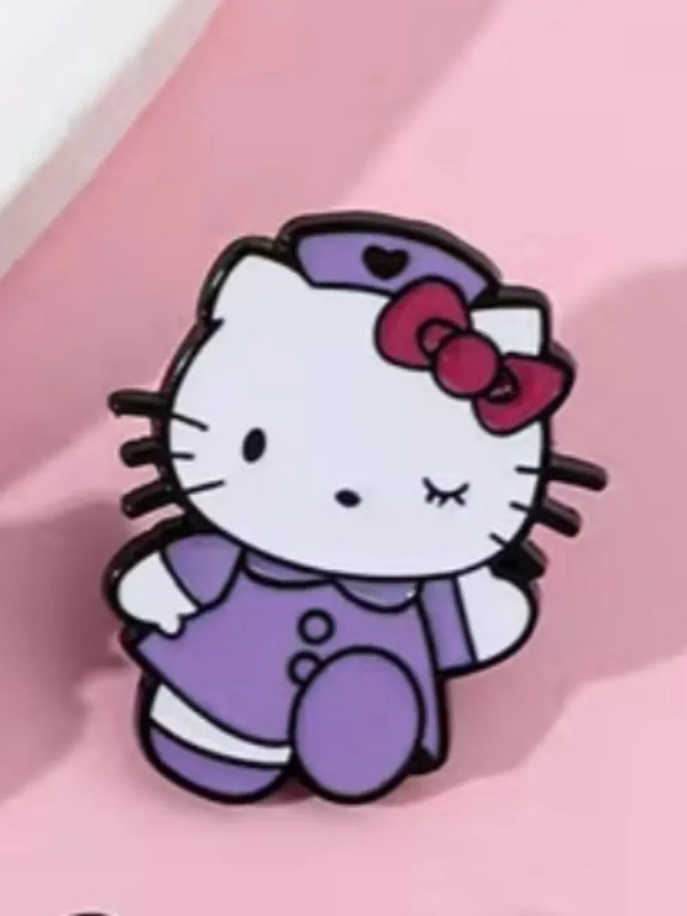 HELLO KITTY‎ “Cute Lil’ Winking Nurse” Enamel Lapel Pin Brooch (NEW & SO CUTE!)
